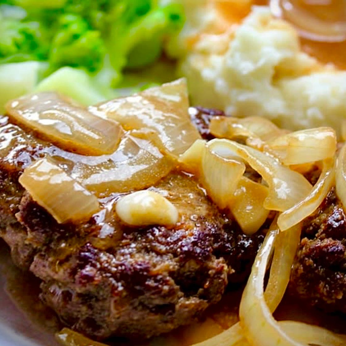 Oven Baked ﻿Vegan Kafta (or Kabab) with Caramelized Onion Gravy