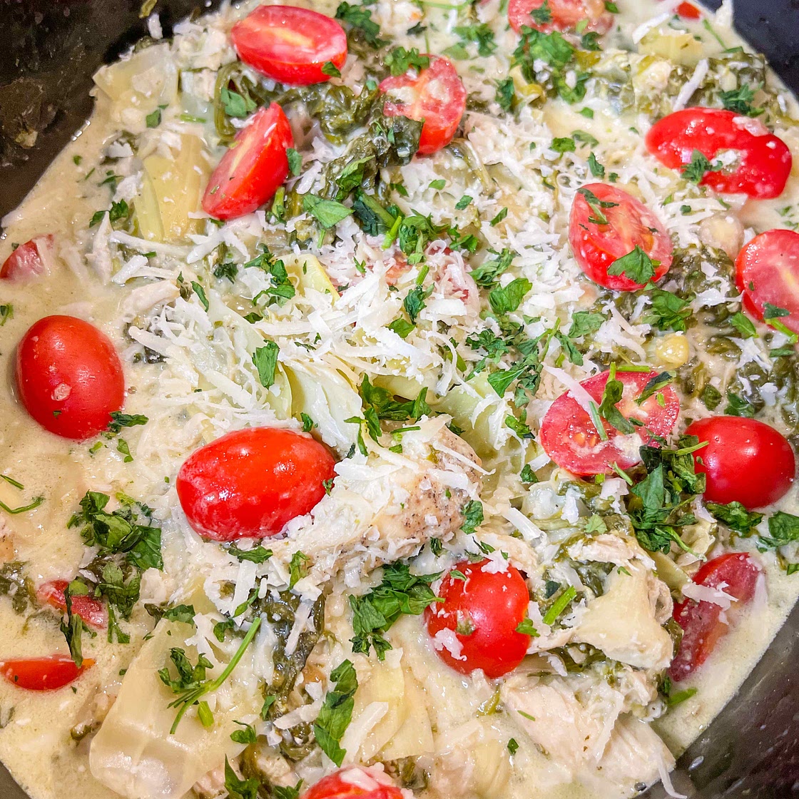 Slow Cooker Tuscan Chicken 