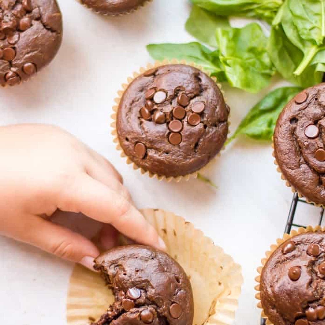 Healthy Carob Muffins (veggie-loaded!)