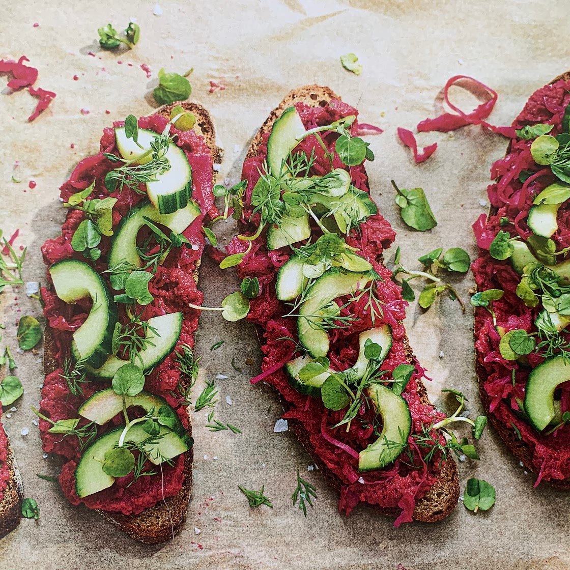 Beetroot, Sauerkraut and Watercress Sandwich