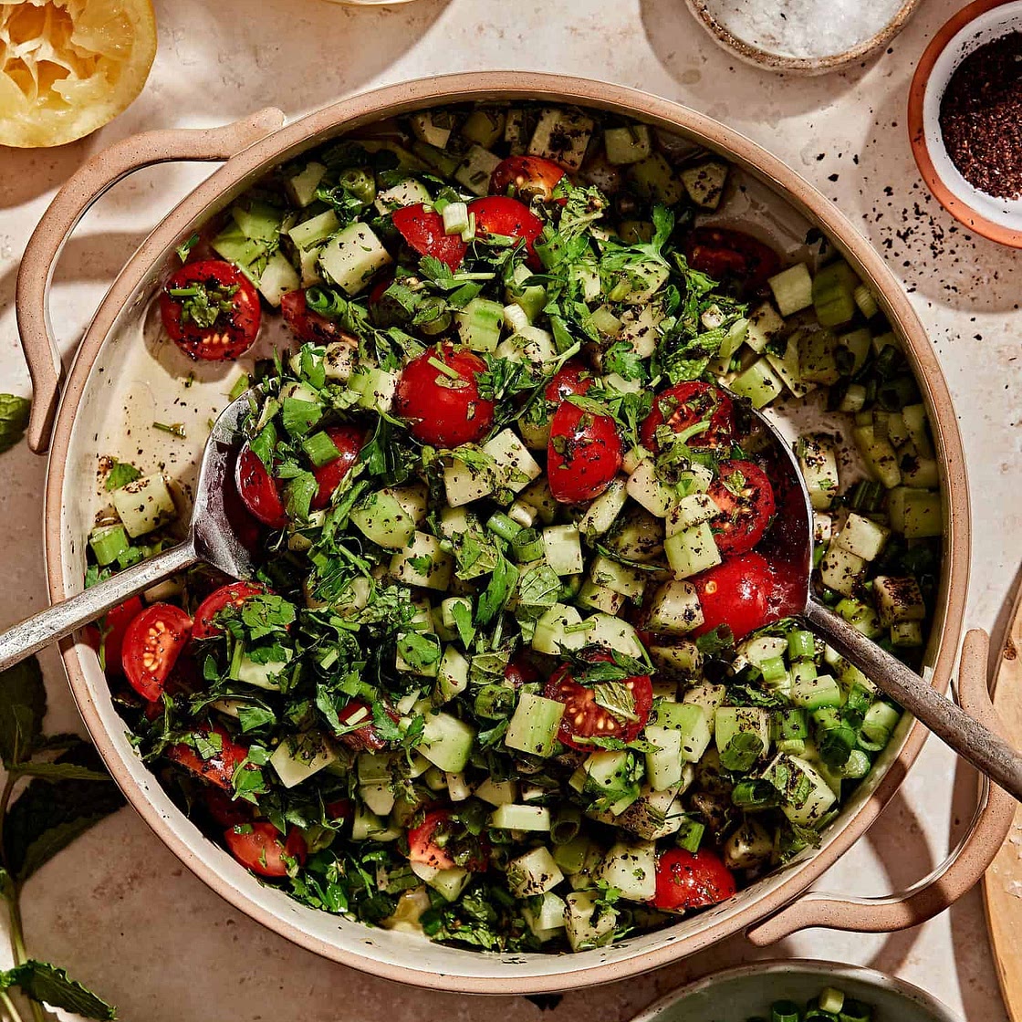 10-Minute Armenian Cucumber & Tomato Salad