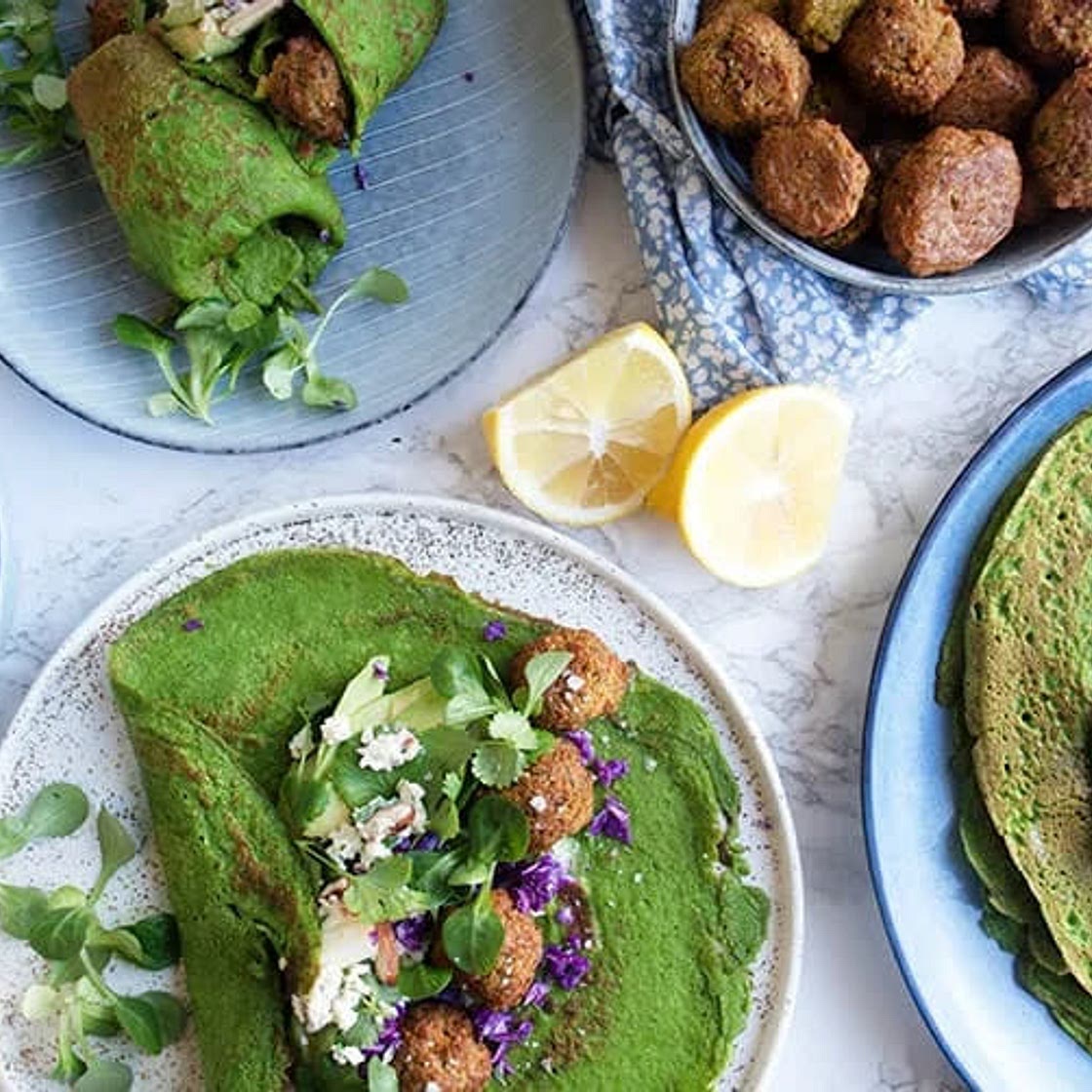 Spinach  pancake