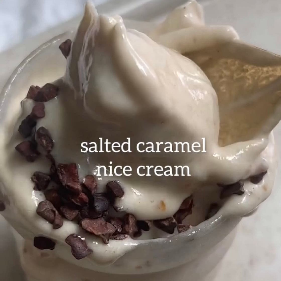 Salted caramel nice cream