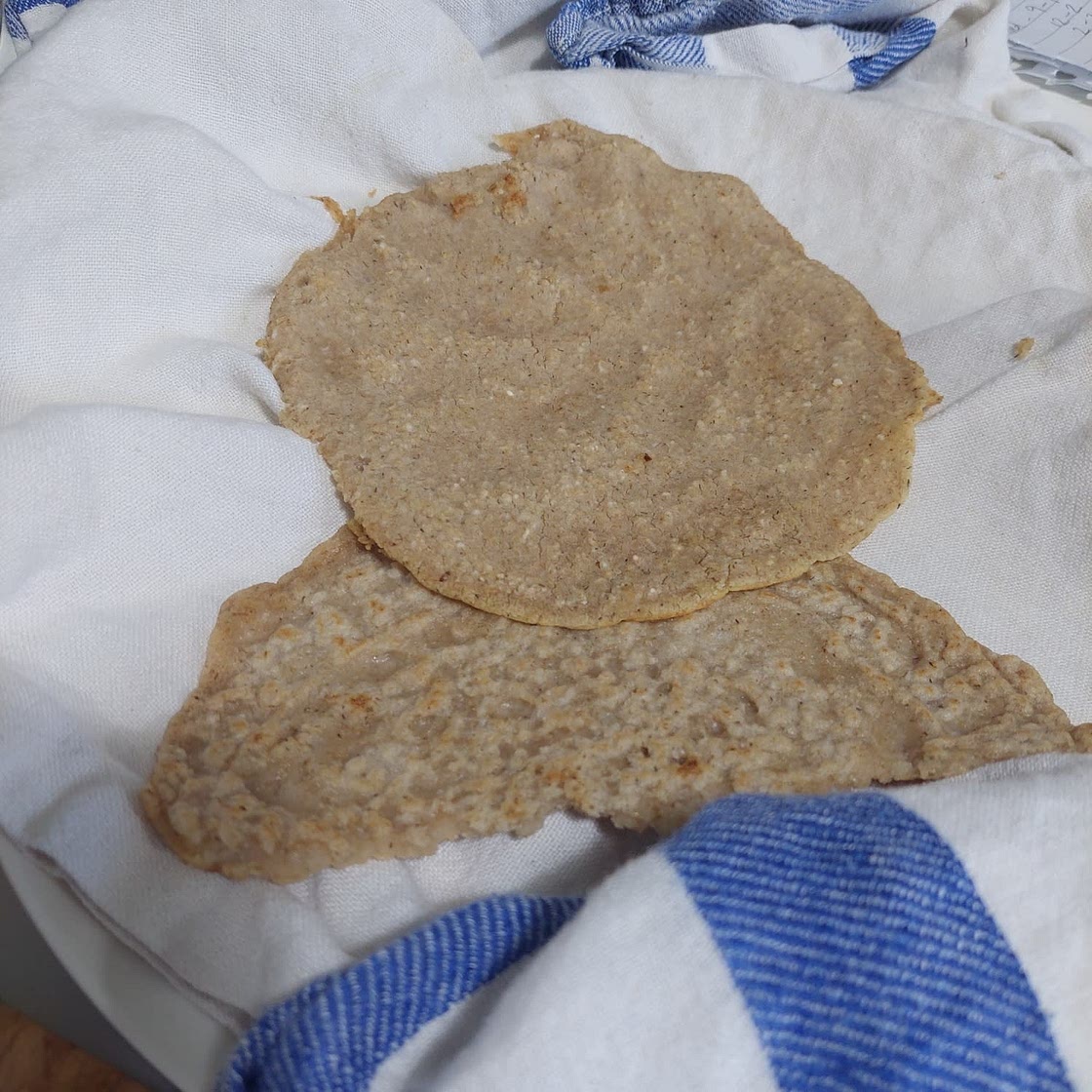 Simple Oatcake Wraps Using A Cast Iron Skillet - 2 ingredients (GF vegan)