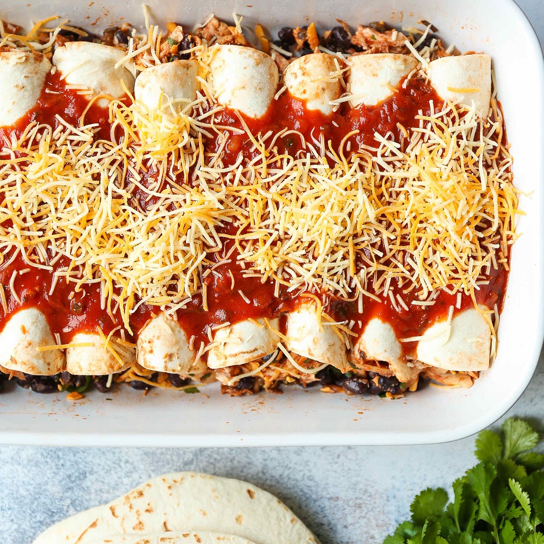 Mum’s instant pot chicken enchiladas