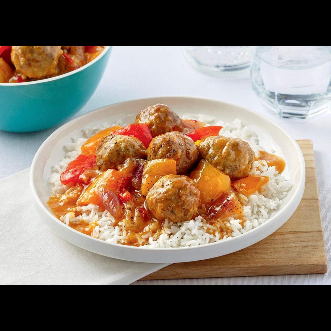Boulettes de porc, sauce chili et Dijon 