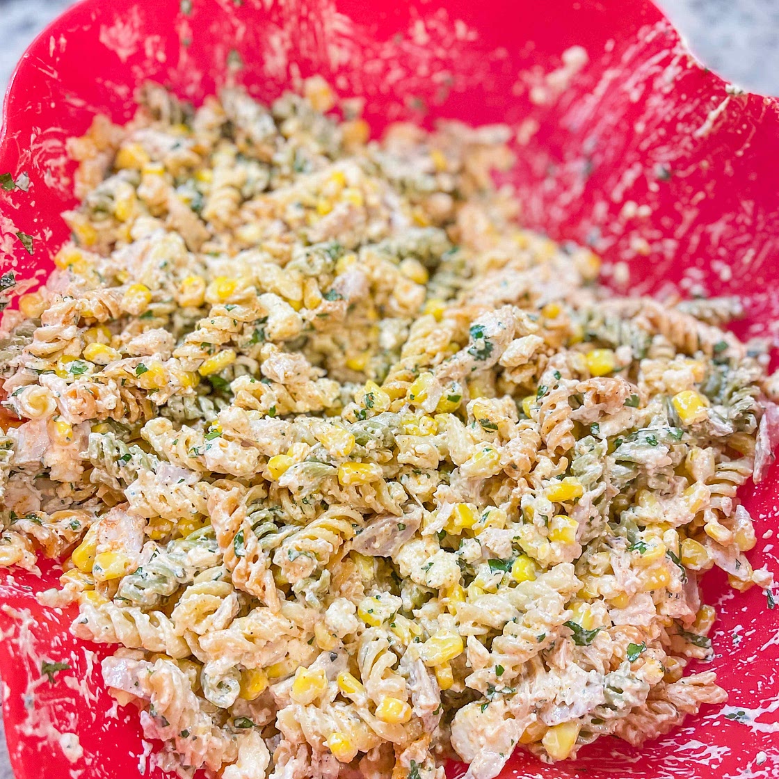Mexican Street Corn pasta salad 