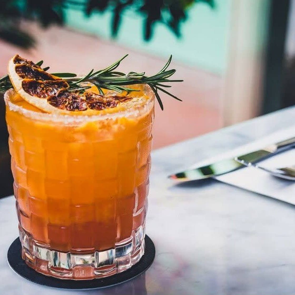 GRILLED PEACH MEZCAL MARGARITA