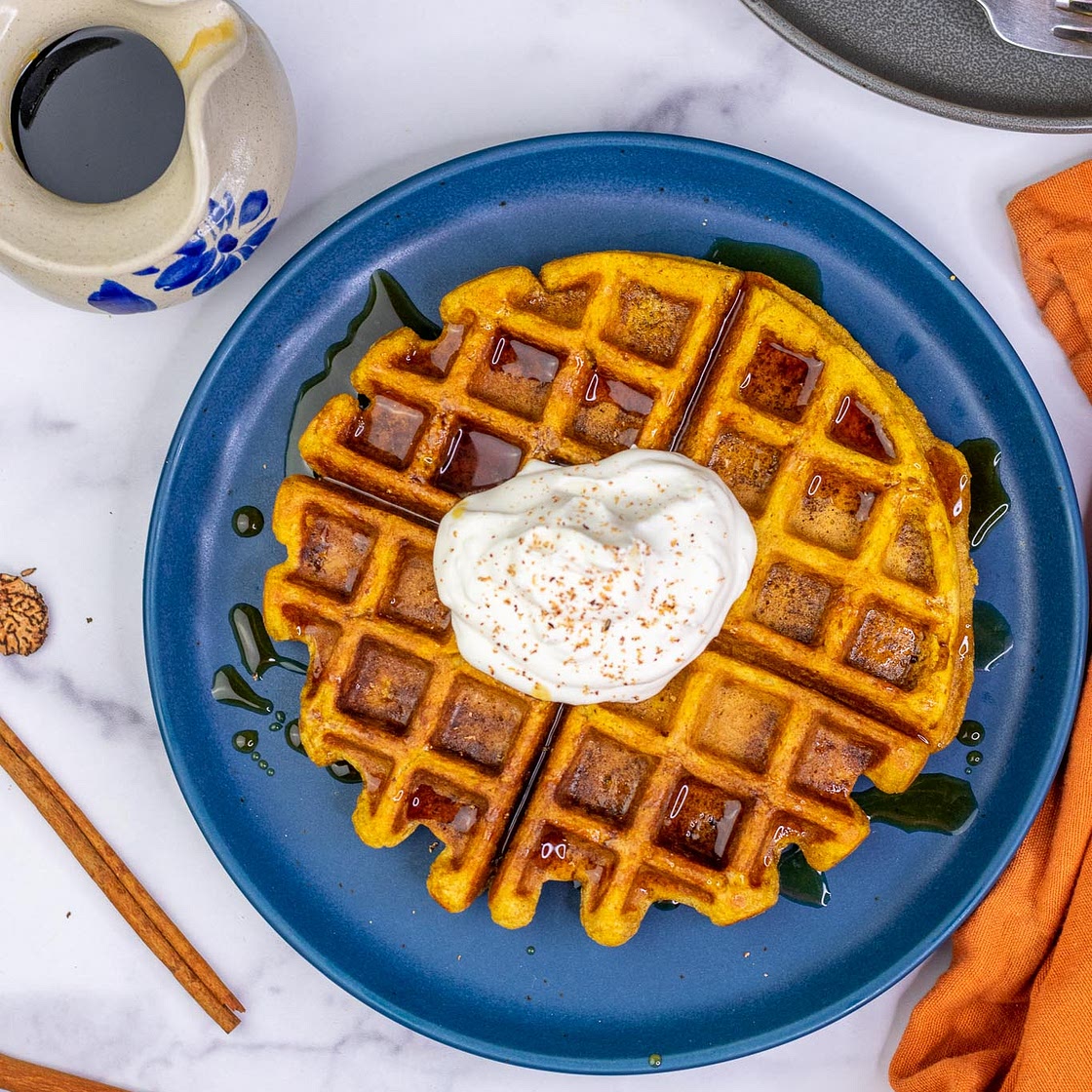 Sourdough Pumpkin Waffles
