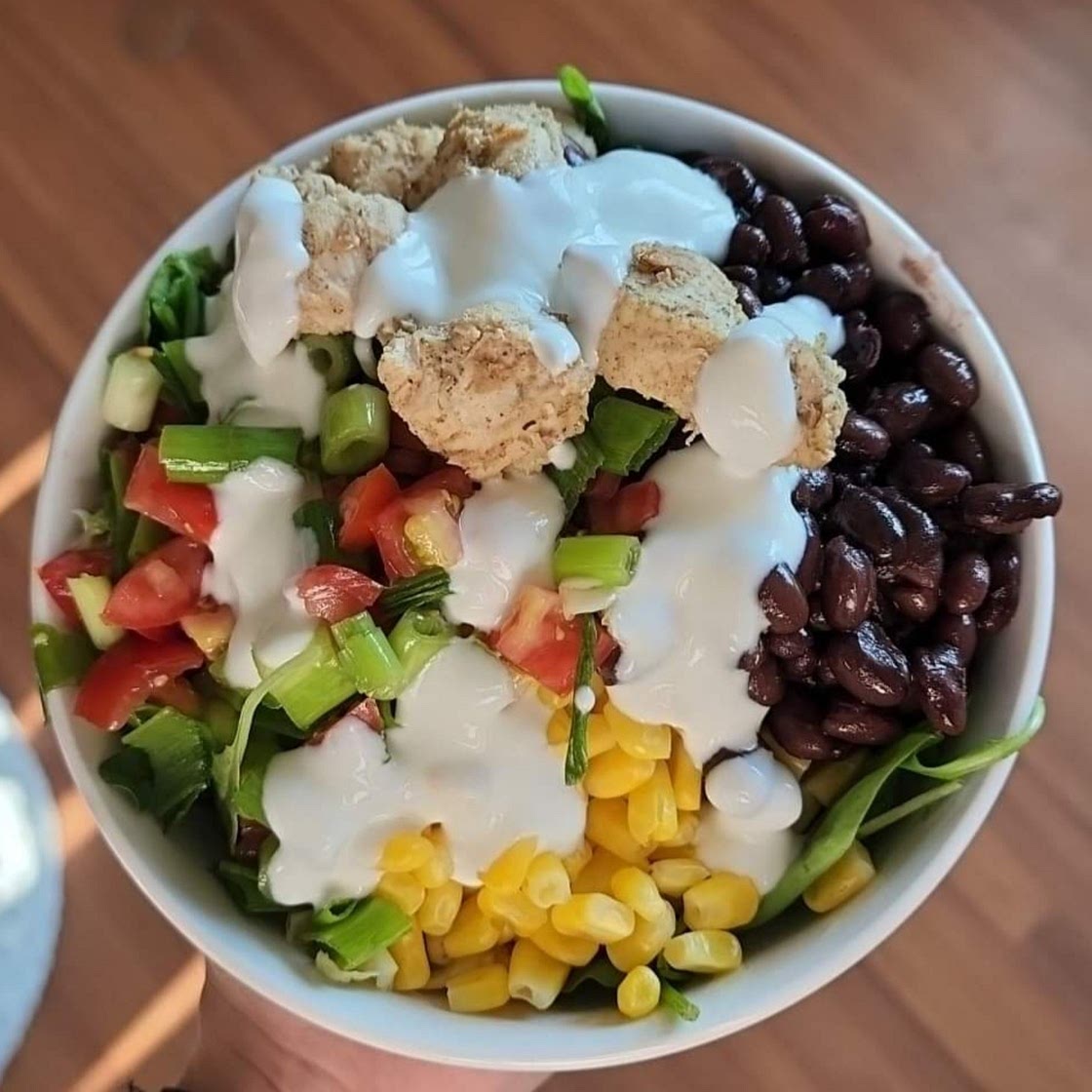 Chicken Burrito Bowl with Fresh Pico de Gallo & Creamy Chipotle Sauce