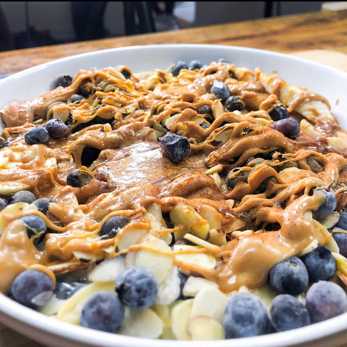 Blueberry Peanut Butter Oatmeal 