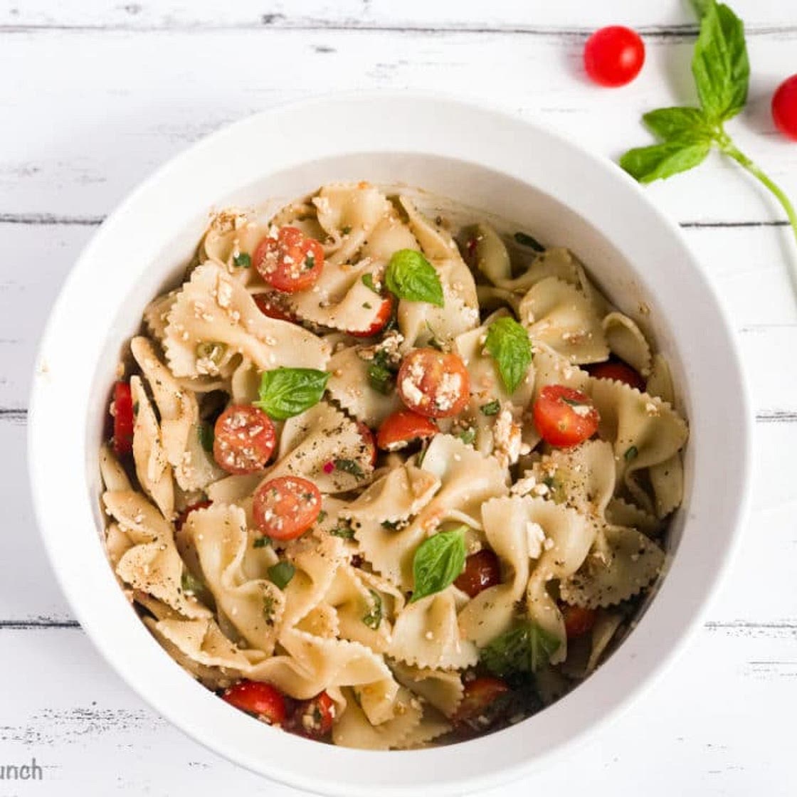 Feta Bruschetta Pasta Salad