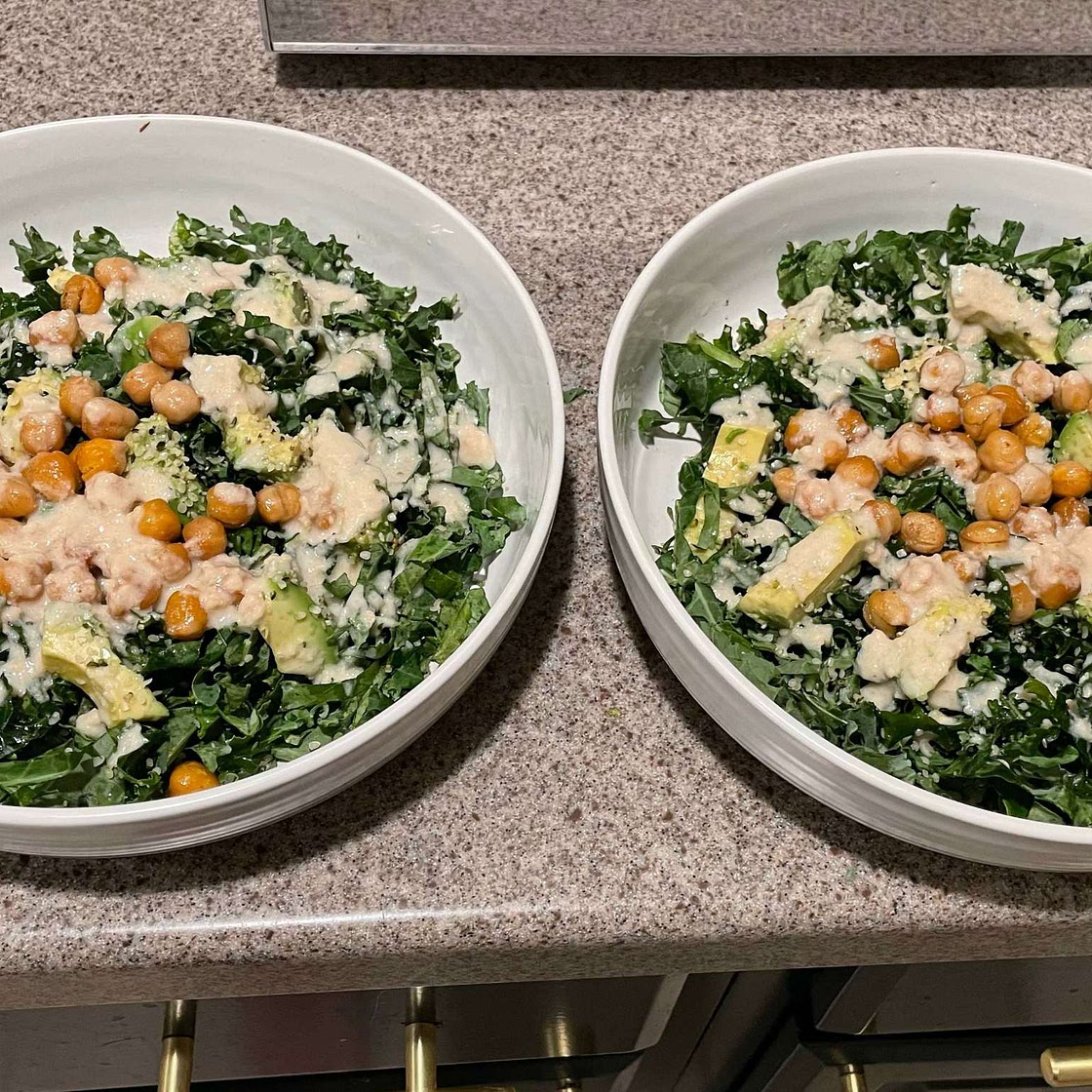 Roasted Chickpea Avocado Salad