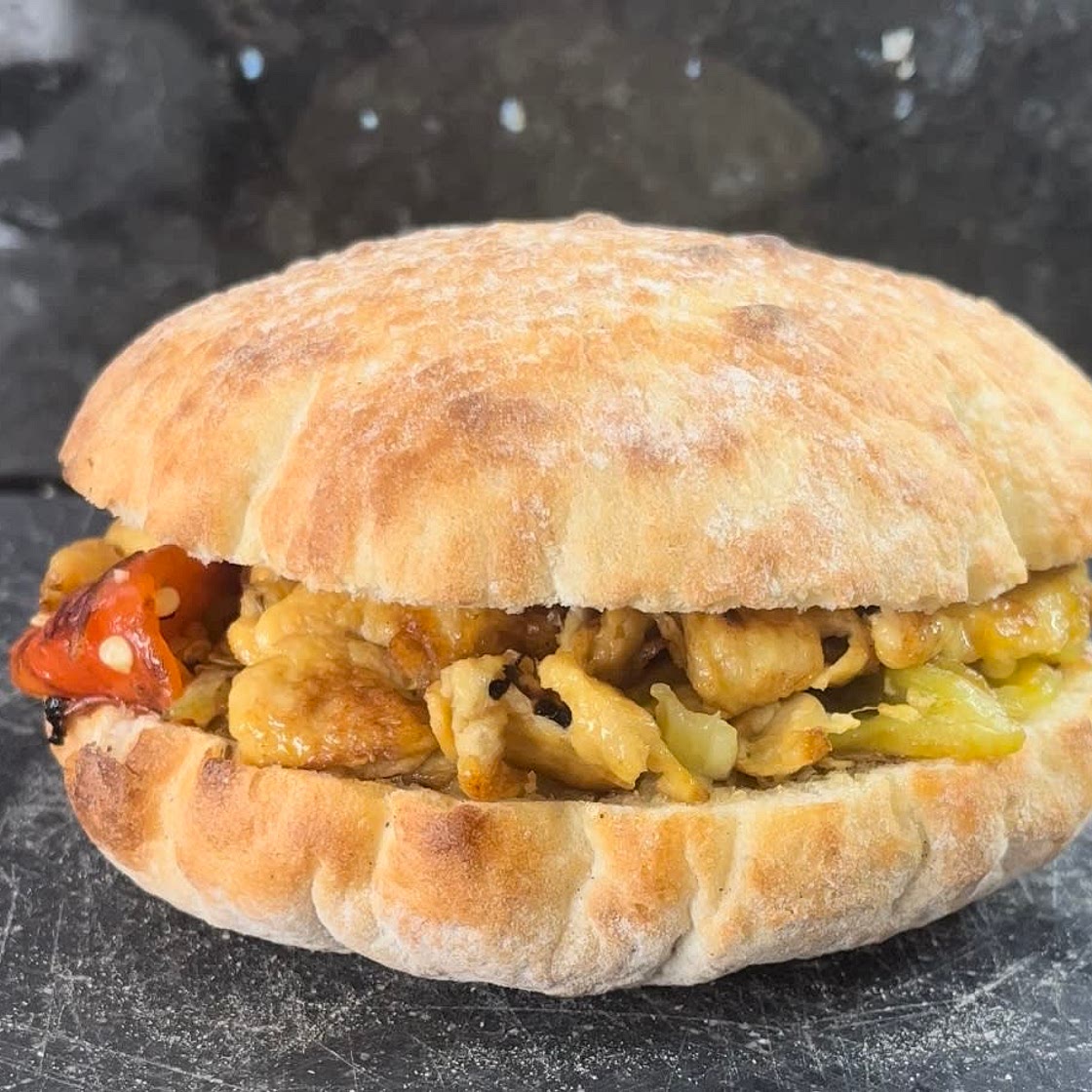 Typical balkanese breakfast sandwich