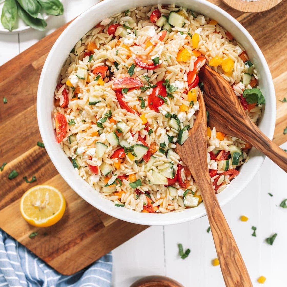 Sweet Potato & Feta Orzo Salad