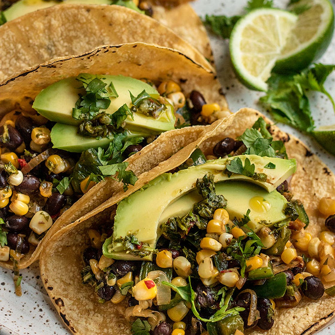 Chimichurri Corn Tacos