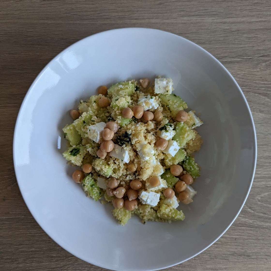 Taboulé concombre feta