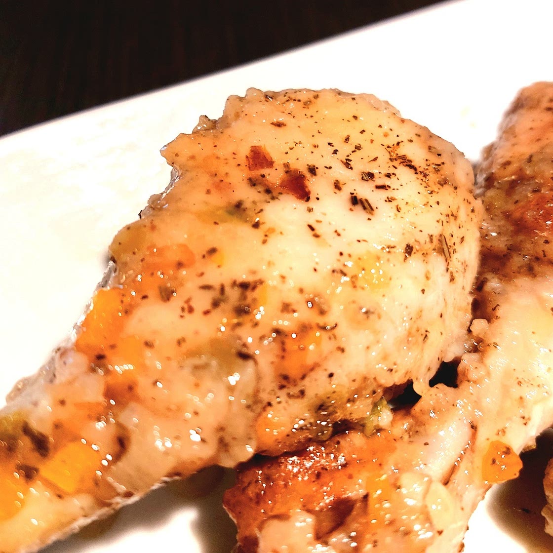 Roasted chicken thighs