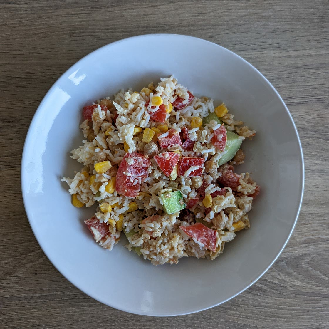 Salade de riz façon salade de thon