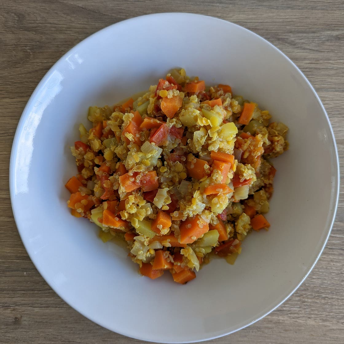 One-pot lentilles corail et quinoa