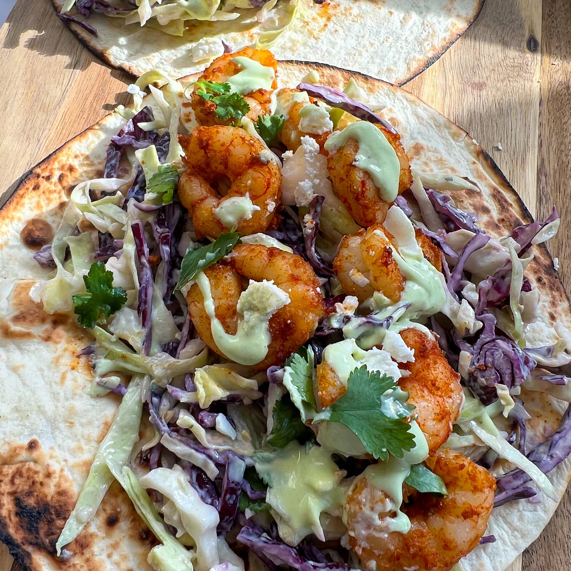 Airfryer Prawn Tacos