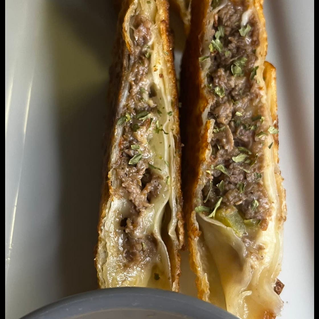 Philly Cheese Steak Egg Rolls