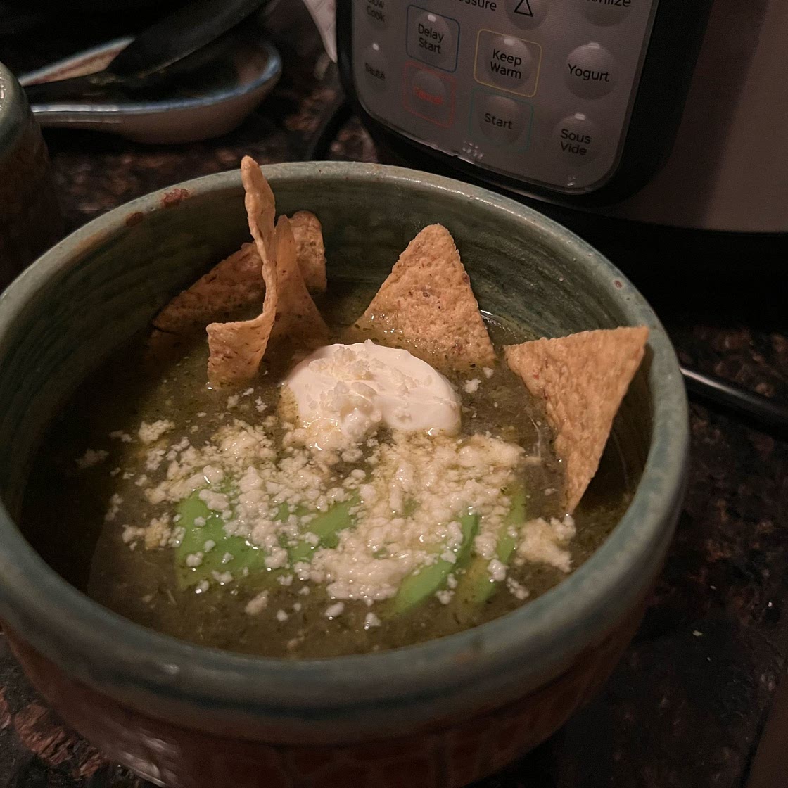 Instant Pot Pozole Verde de Pollo (Chicken Pasole)