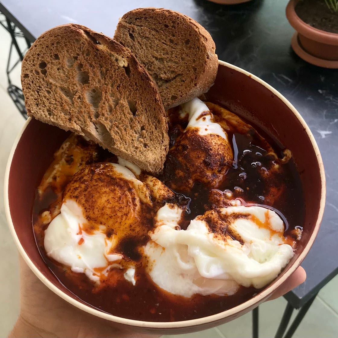 Çılbır (Turkish Poached Eggs)