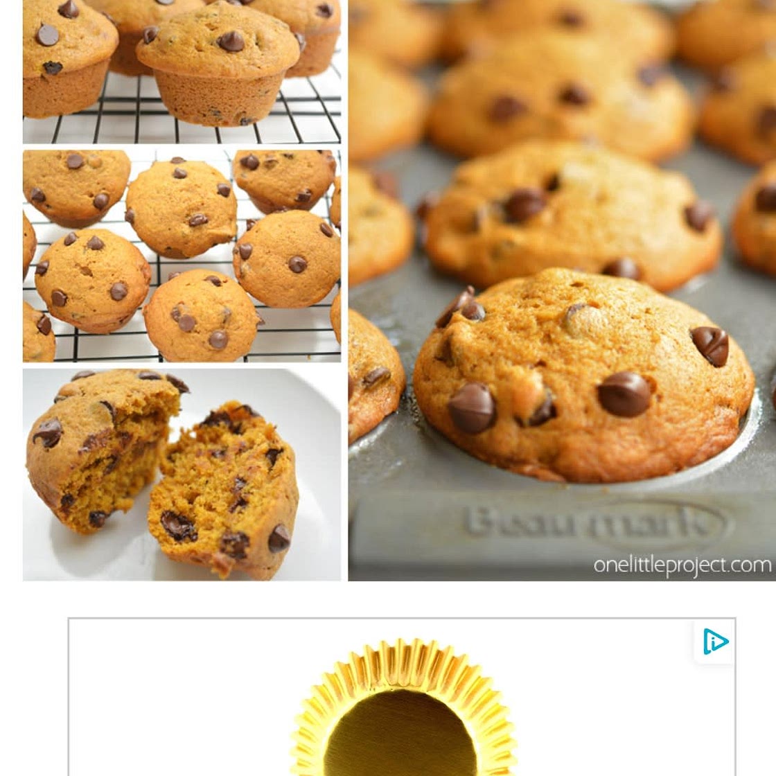 Chocolate chip pumpkin muffins