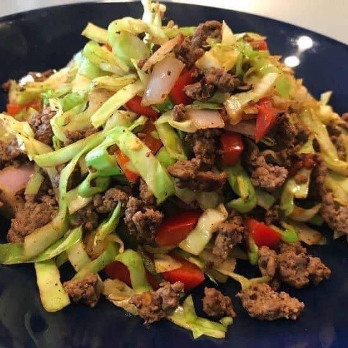 Hamburger and Cabbage Stir Fry