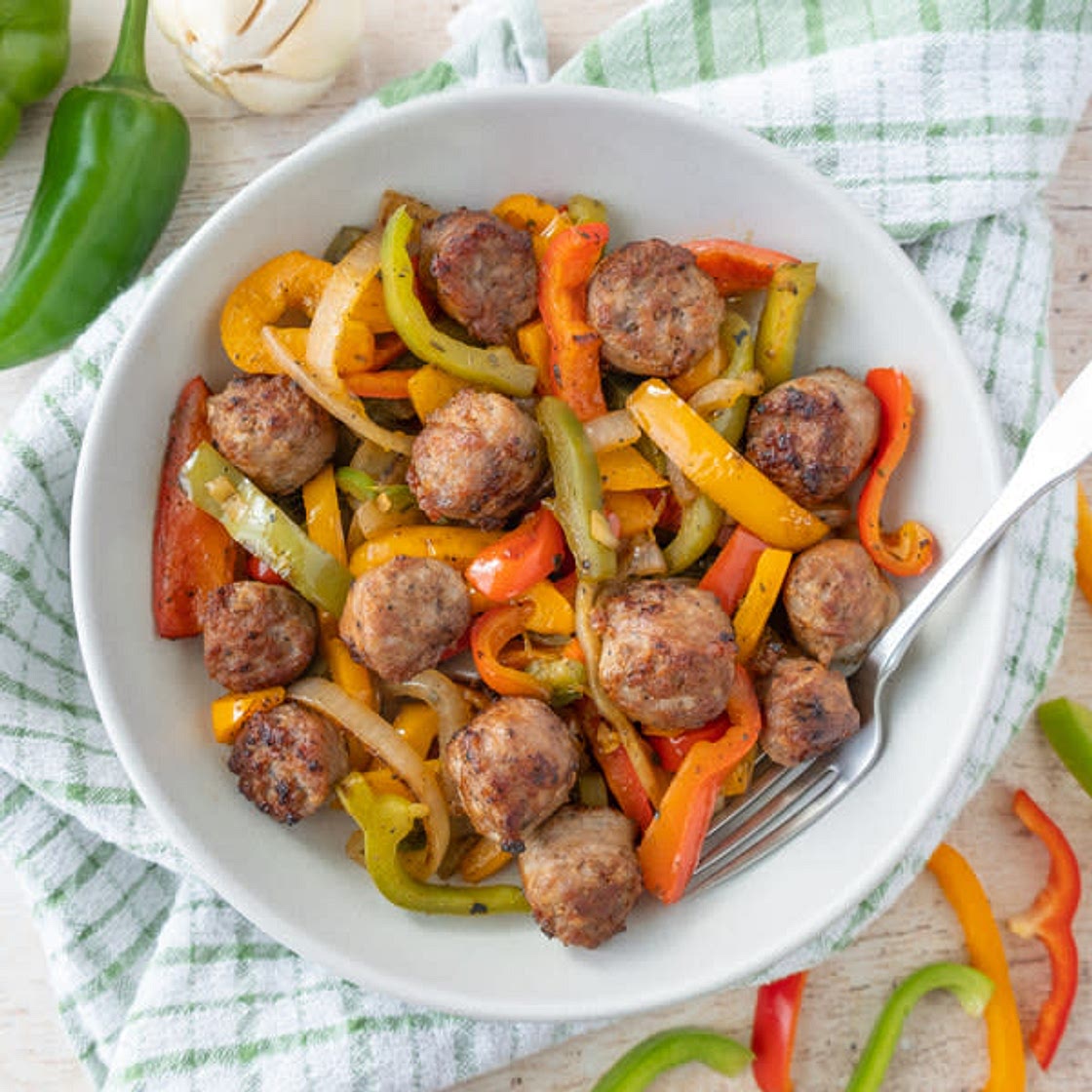 Italian Sausage & Mixed Pepper Skillet