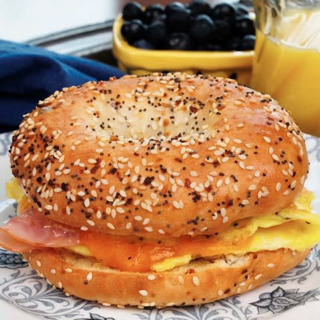 Breakfast Bagel For One