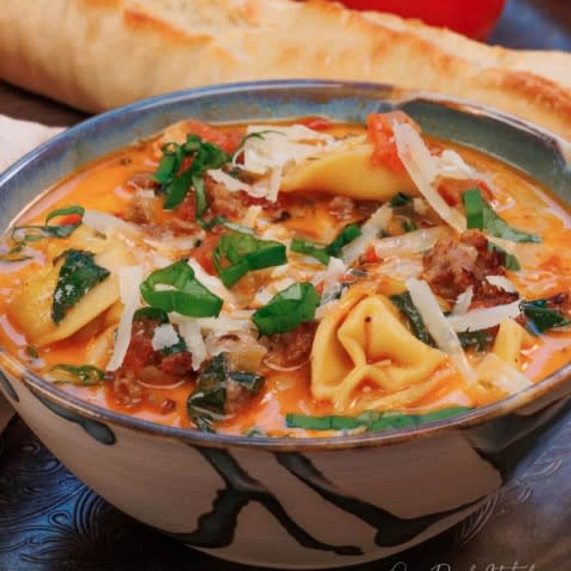 Tortellini Soup For One