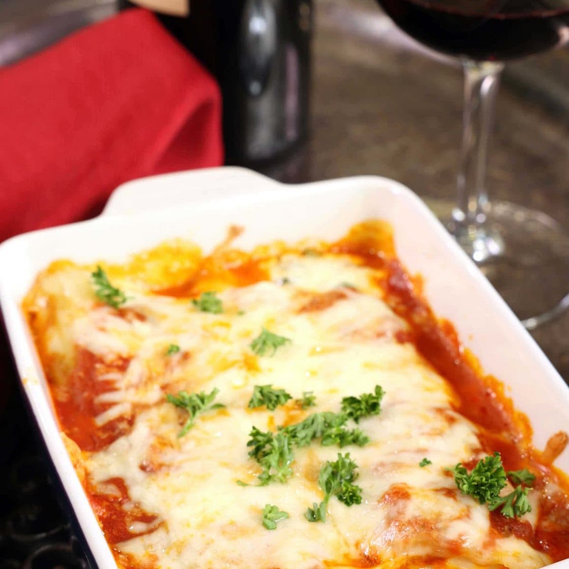 Spinach Manicotti For One