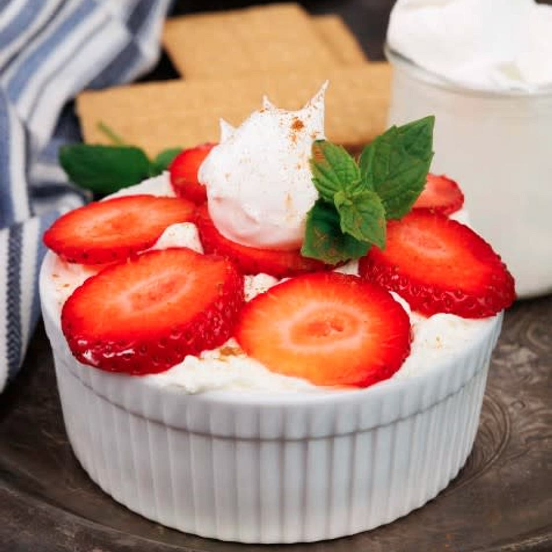 Strawberry Icebox Cake For One