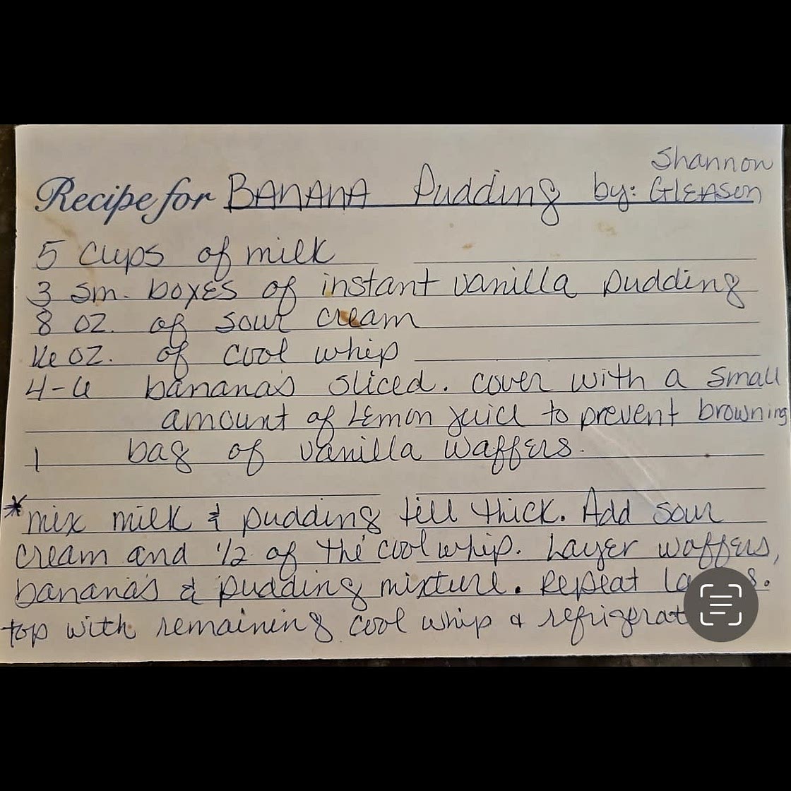 Banana pudding