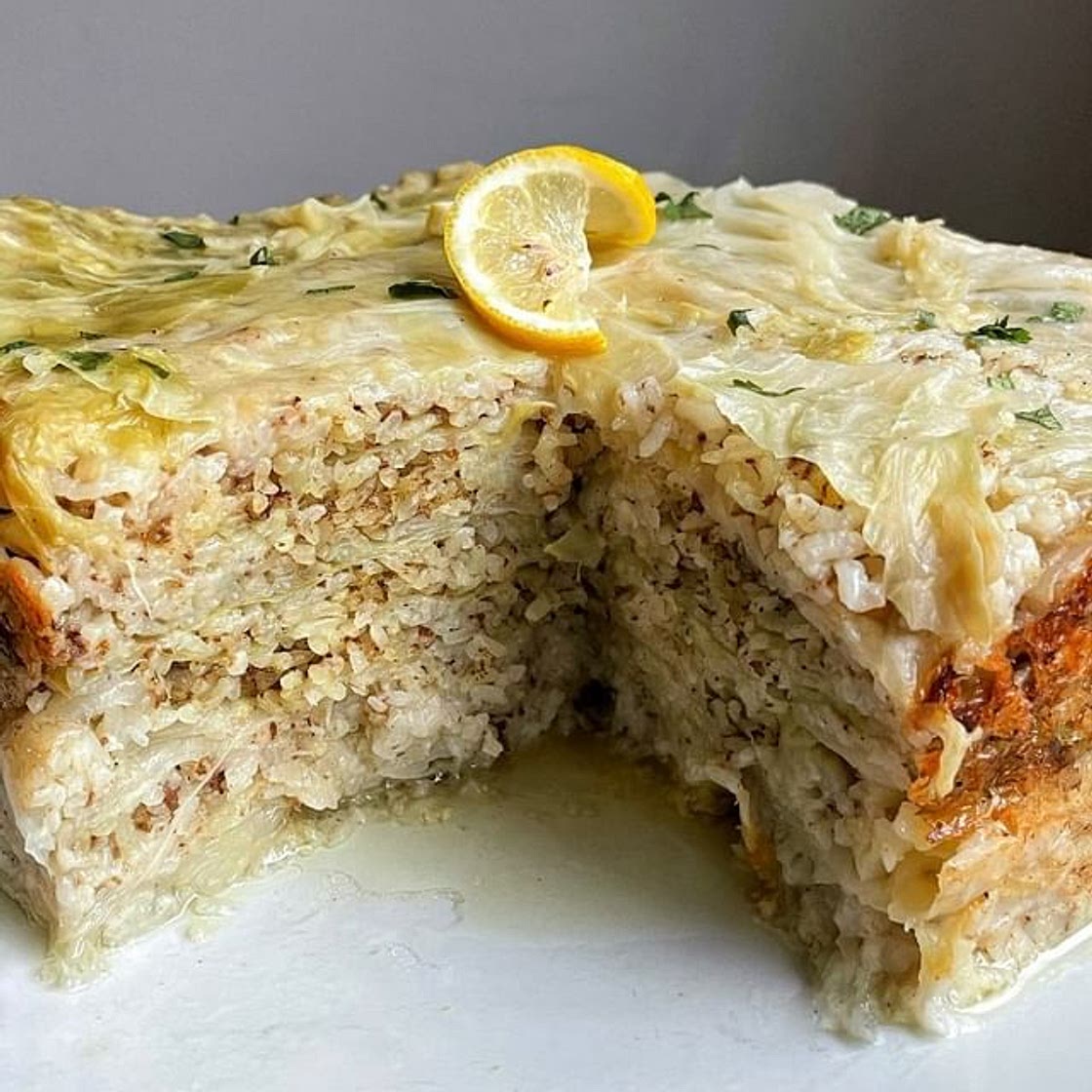 Stuffed cabbage cake