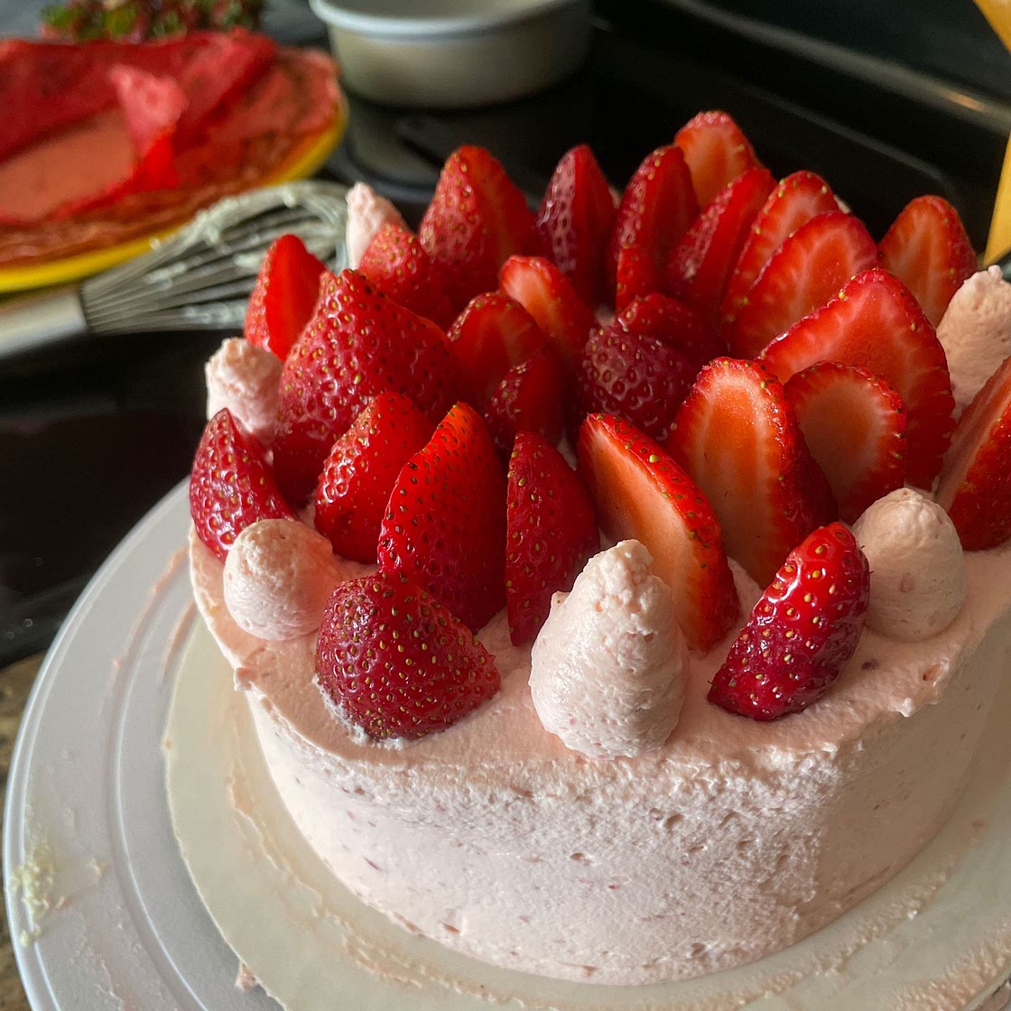 Vanilla Cupcakes with Strawberry Whipped Cream