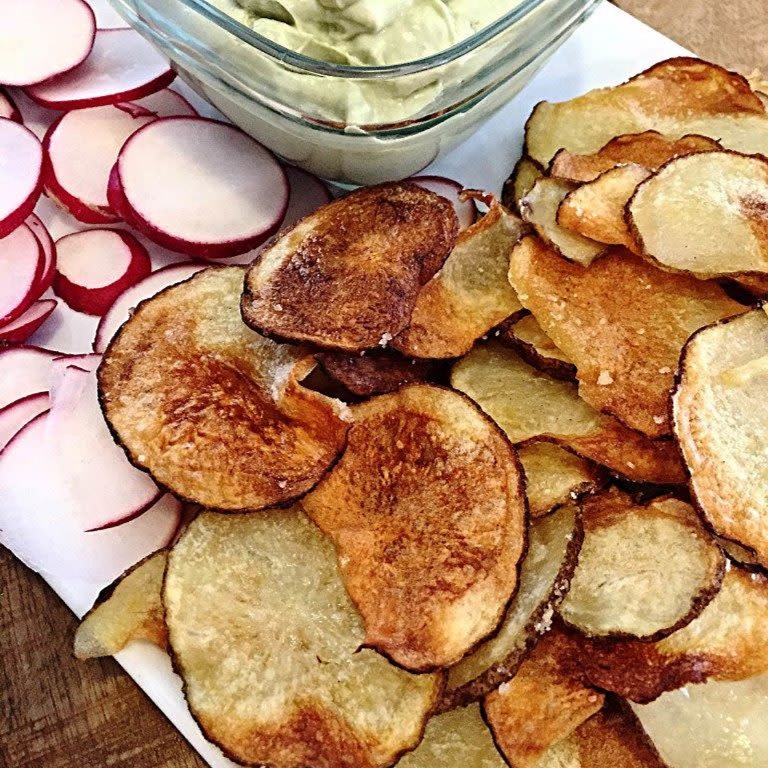 Crispy Baked Potato Chips