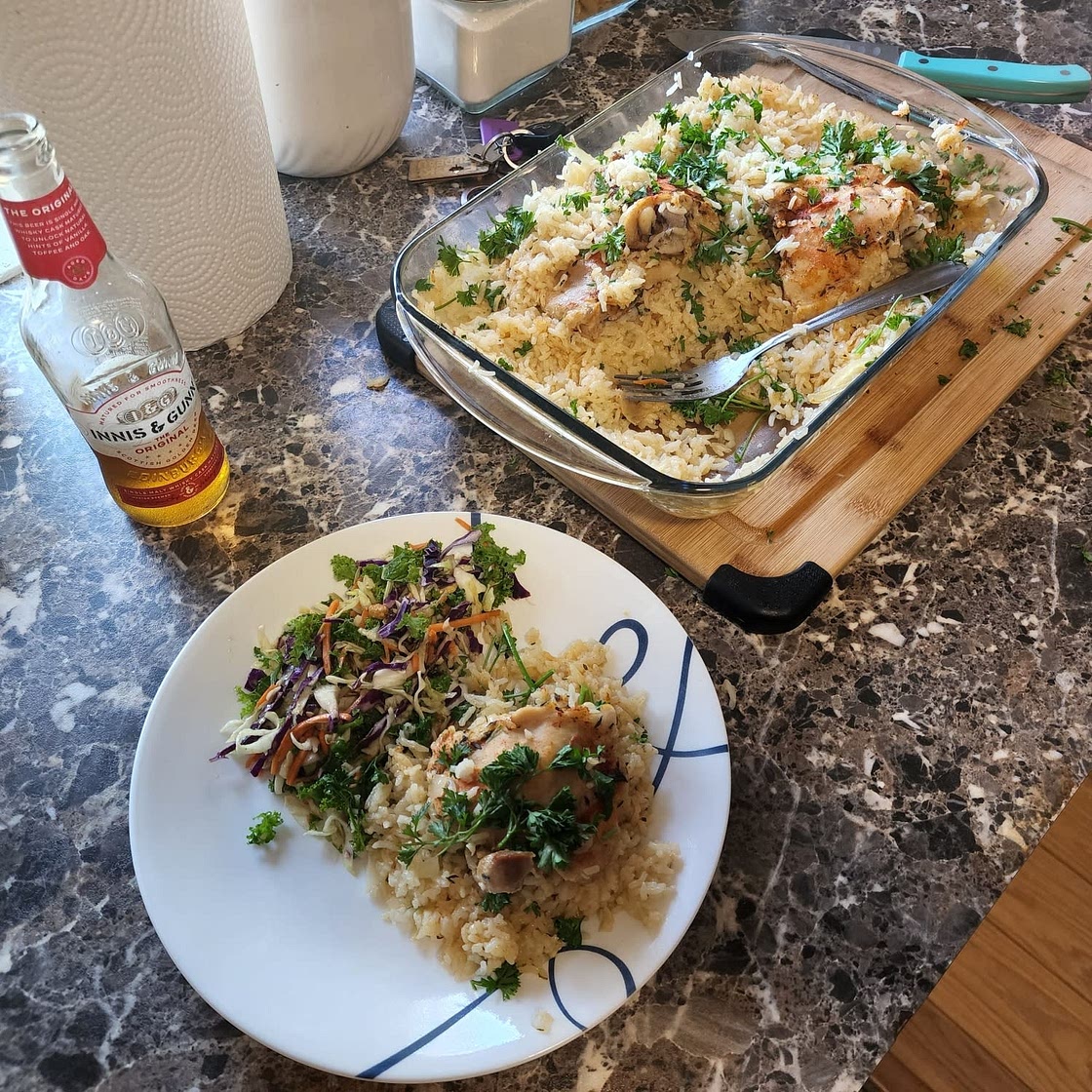 Oven Baked Chicken and Rice