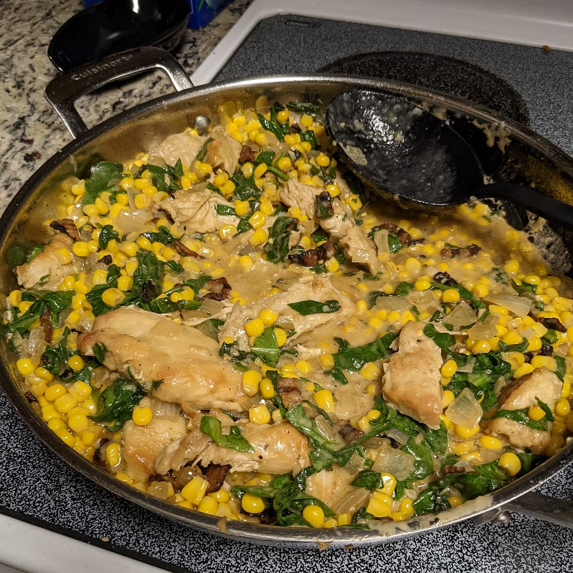 Garlic Butter Creamed Corn Chicken