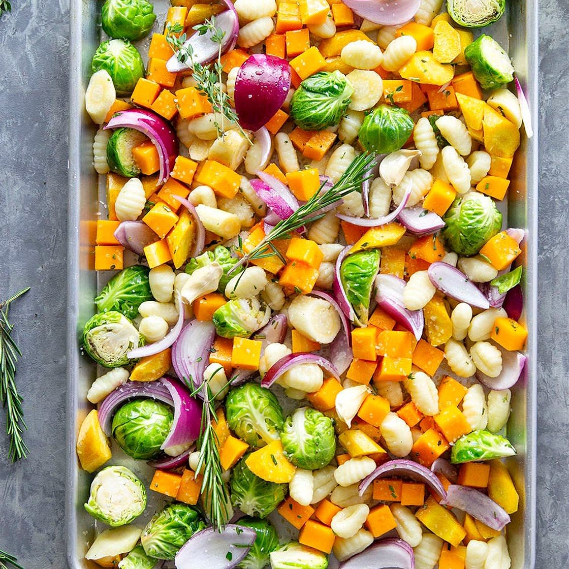 Sheet Pan Gnocchi with Harvest Vegetables