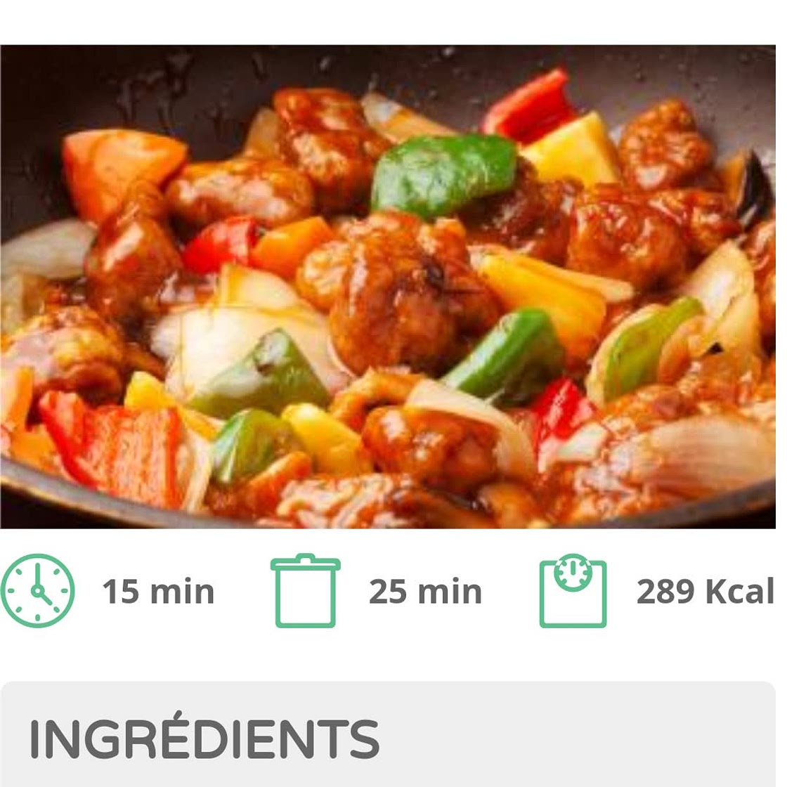 SAUTÉ DE PORC À L’AIGRE DOUX
