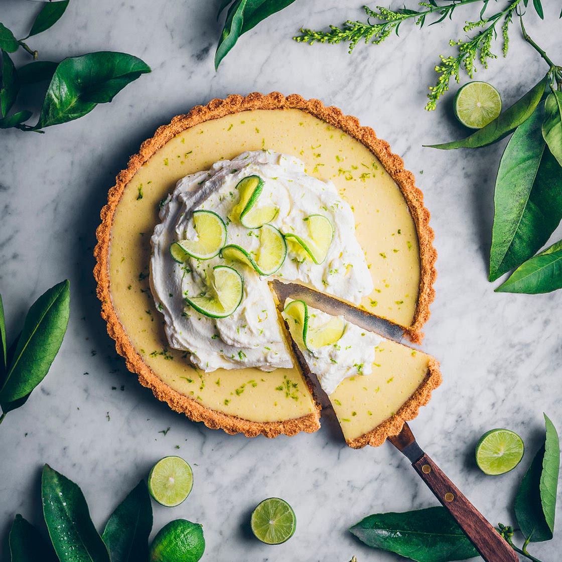 Key Lime Cardamom Tart — The Broken Bread
