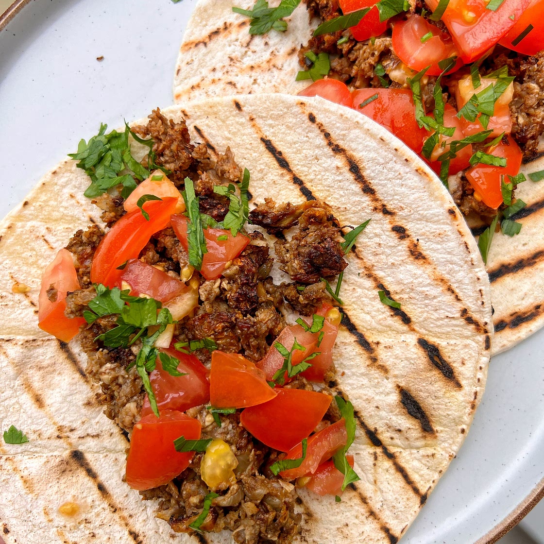 Minced Mushroom Tortillas