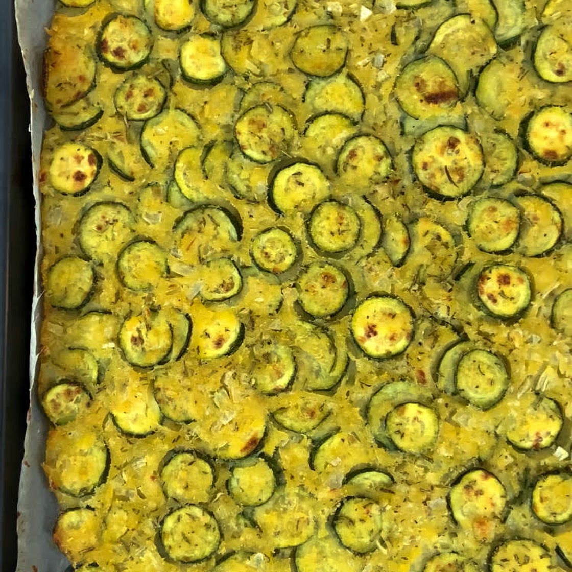 CRISPY ZUCCHINI FOCACCIA (SCARPACCIA)