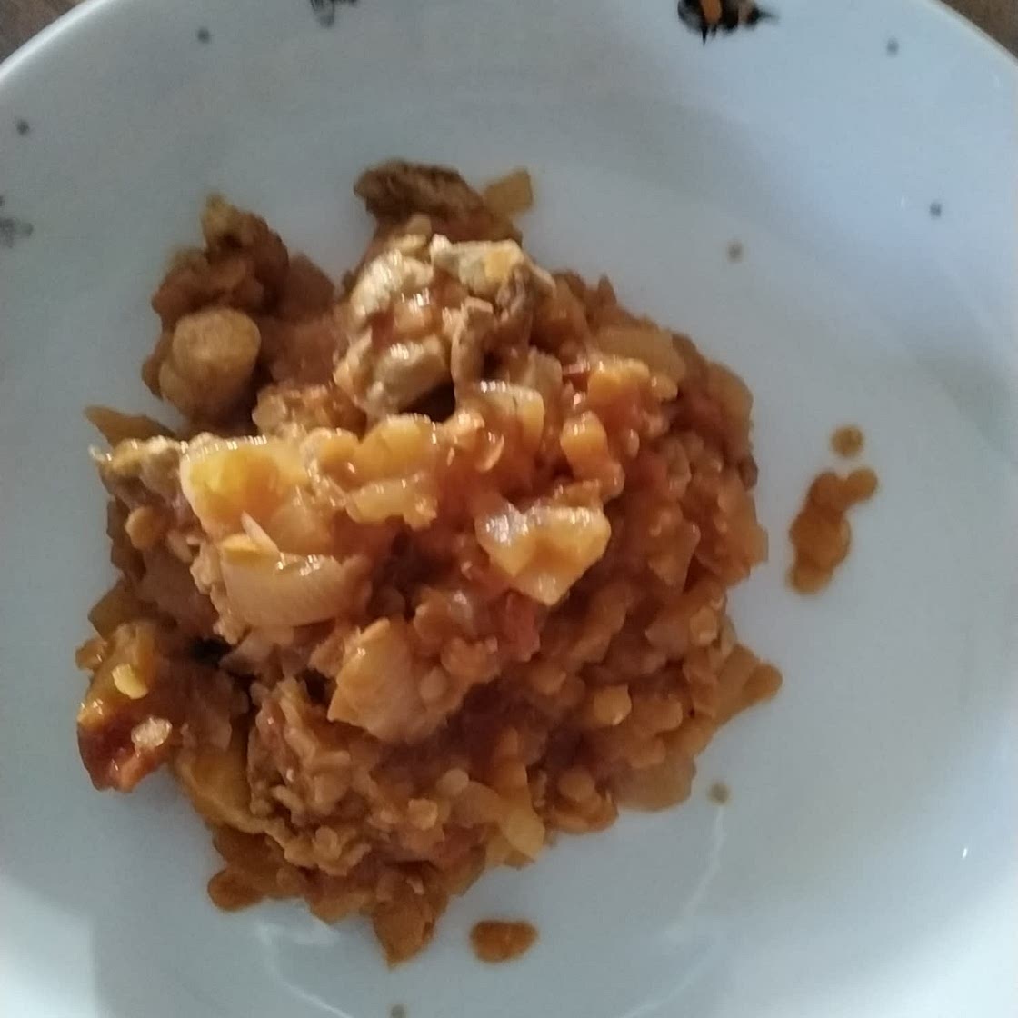 Chicken and lentil curry