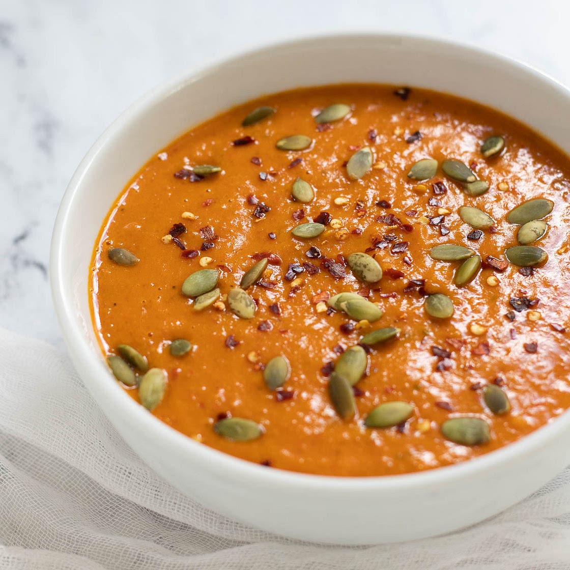 Butternut Squash and Red Pepper Soup