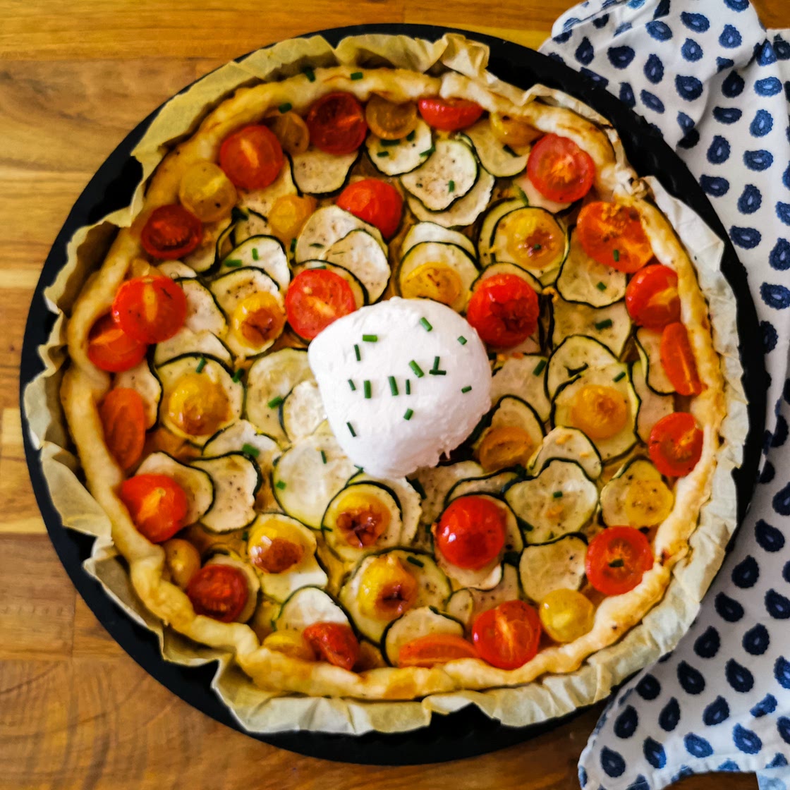 Tarte courgette tomate mozza