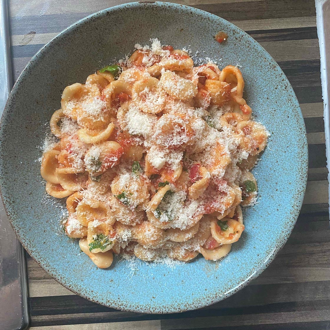 Orecchiette with butter beans, parsley, chilli & lemon